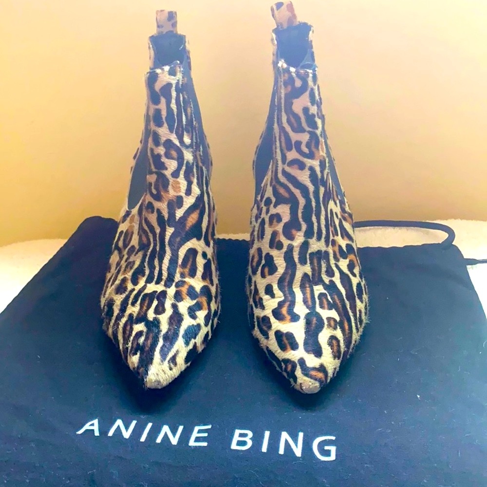 ANINE BING Stevie Boots - Cheetah Print sz 37